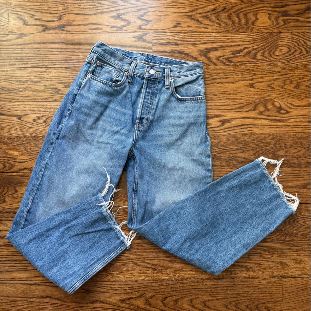 Etica Blue Cropped Jeans